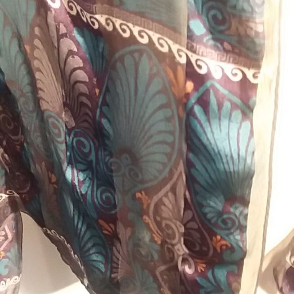 Perry Ellis sheer scarf purple, blue,bronze, and black - Picture 6 of 13